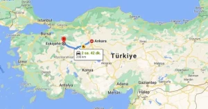 Ankara Eskişehir arası kaç kilometre